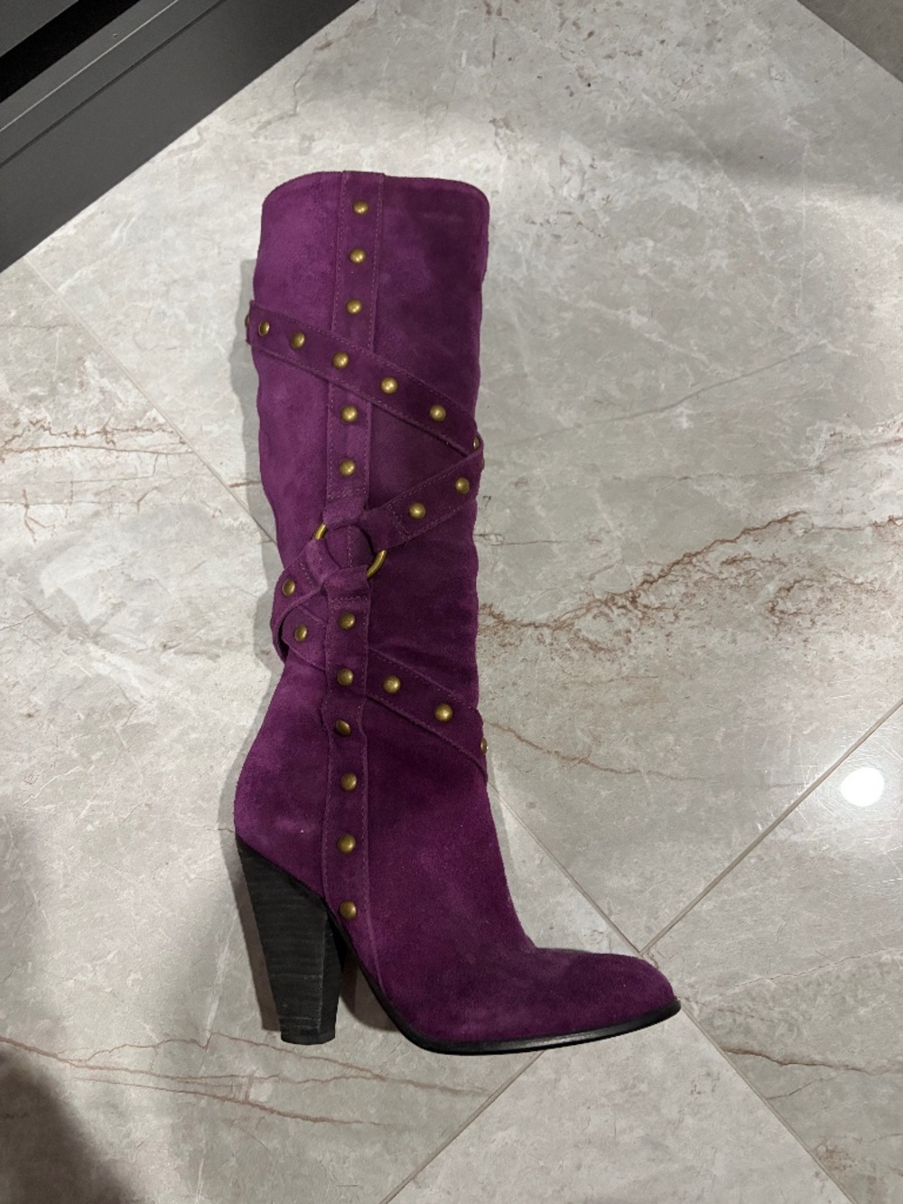 Purple Carlos Santana boots